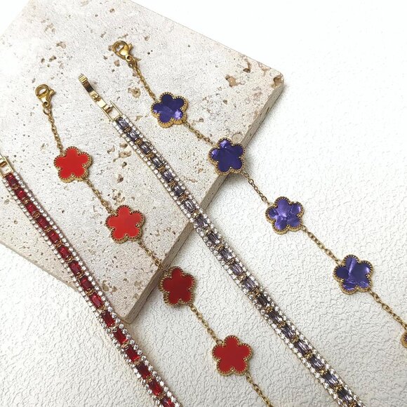 Beautiful Stackable Bracelets for Women - 18K Gold Plating & Durable Style - Picture 4 of 5